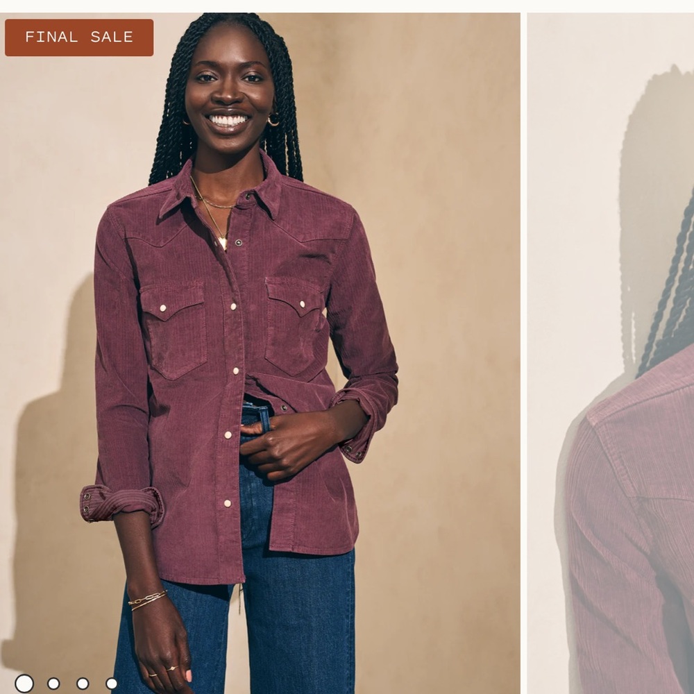 Faherty Stretch Cord Western Shirt